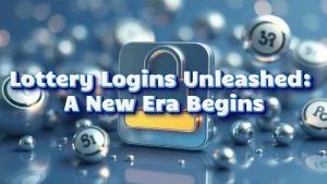 illustration text 'Lottery Logins Unleashed: A New Era Begins'