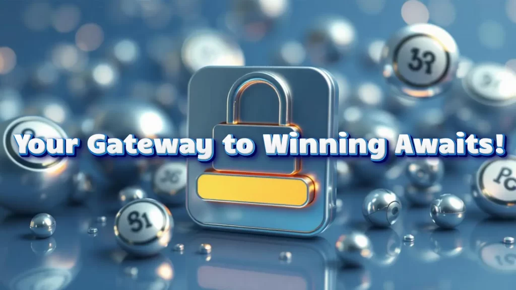 illustration text 'gateway to winnings awaits'