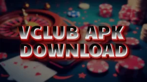 illustration text 'vclub apk download'